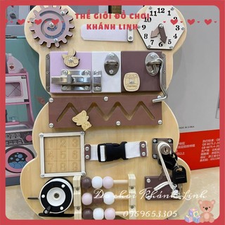 Đồ chơi bảng bận rộn 4 mặt kim tự tháp busy board