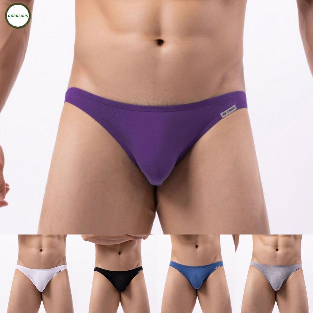 New Coming~Attractive Men's Briefs Underwear Solid Color Breathable Pouch Panties#Home Essentialses