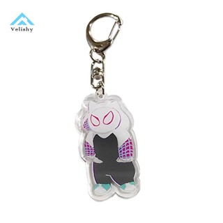 Velishy Móc Chìa Khóa acrylic Hình Mèo Nhện / Siêu Nhân Độc Đáo