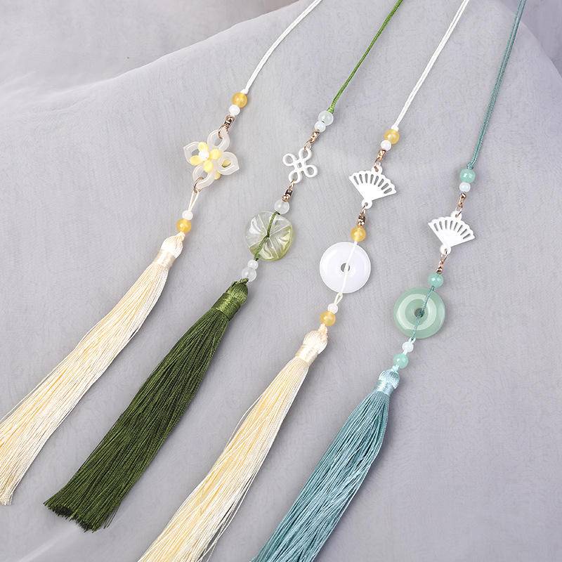 Phong Cách Cổ Trang Sức Thắt Lưng Phụ Kiện Hanfu Cấm Bước Mặt Dây Chuyền Eo Đồ Trang Trí Cổ Trang Phục Thắt Lưng Báo Chí Ve Áo Quạt Mặt Dây Chuyền Treo Tai