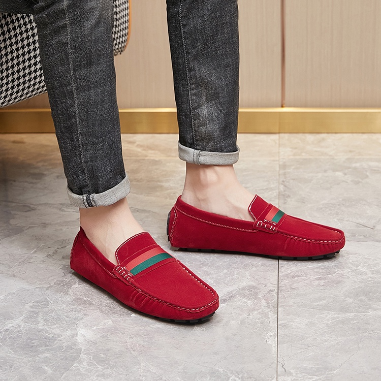 Thời Trang Giày Lười Da Lộn Phong Cách retro Cho Nam