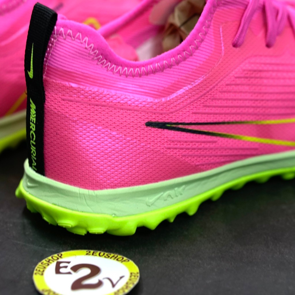Giày bóng đá Air Zoom Mer Vapor 15 Pro Hồng, giày đá banh cỏ nhân tạo nam đã khâu đế - 2EVSHOP
