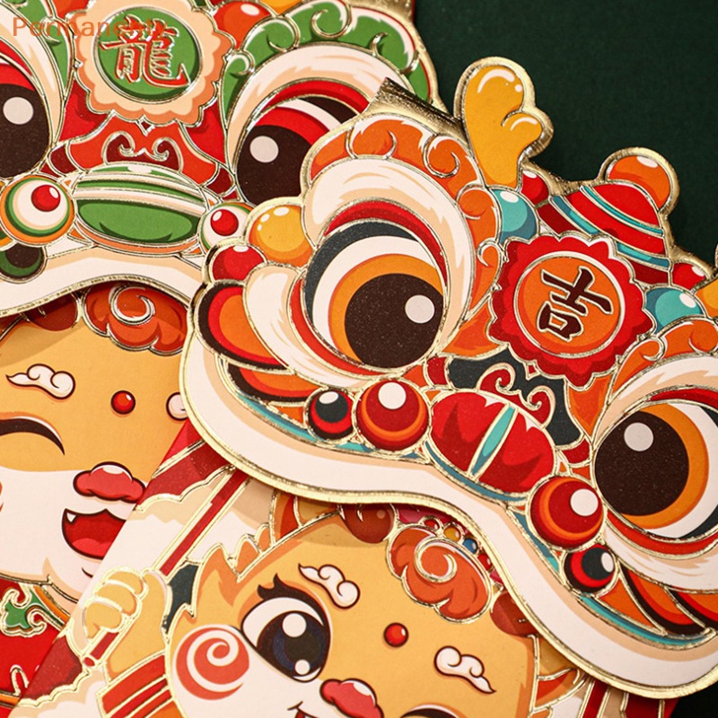 Set 4 Bao Lì Xì Năm Mới 2024 Màu Đỏ May Mắn