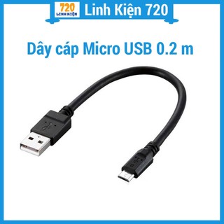 Dây cáp micro usb 0.2 m, két nối thiết bị qua cổng usb