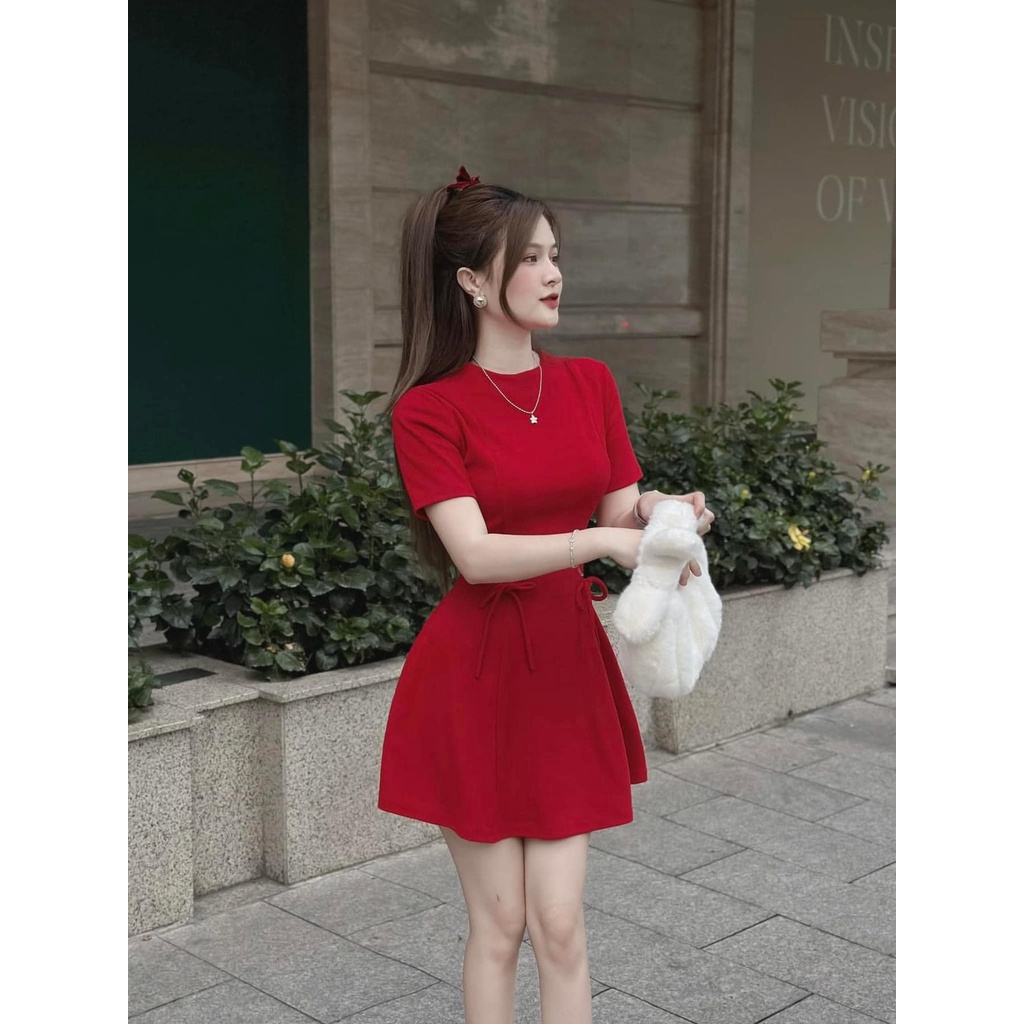 60-90KG ĐẦM CỔ TRÒN 2 NƠ SANG TRỌNG BIGSIZE VƯƠNG NGỌC HÂN