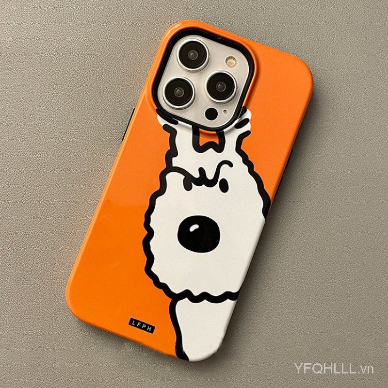 Ốp Điện Thoại Hai Lớp Hình Chú Cún Cho iphone11 12 13 14 15 12promax 13promax 14pro 14promax x xs xr lyj9