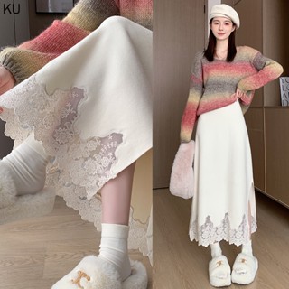 Chân Váy Len Dài Dệt Kim Dày Dặn Lưng Cao Thời Trang Mùa Đông 2023 Cho Nữ