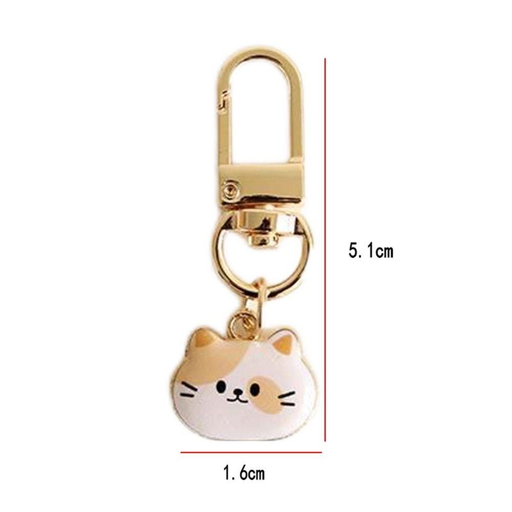 Móc Khóa Kim Loại Hình Chú Mèo Xinh Xắn Đáng Yêu