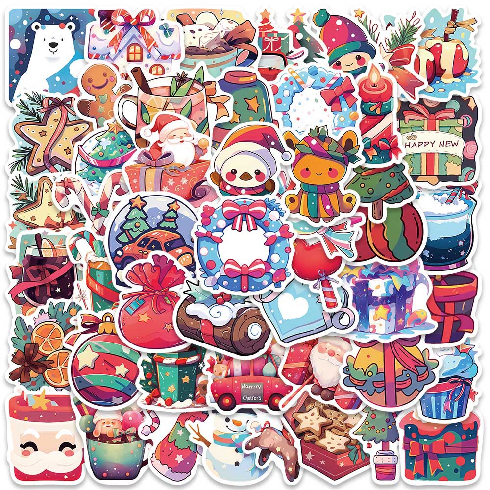 Bộ 50 Miếng Dán Trang Trí Mũ Bảo Hiểm / Xe Đạp / Mũ Bảo Hiểm Chống Thấm Nước In Họa Tiết graffiti Độc Đáo