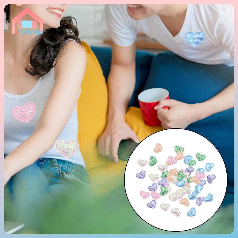 Bộ 50 Miếng Dán Trang Trí Mũ Hình Trái Tim Cho Ngày Valentine