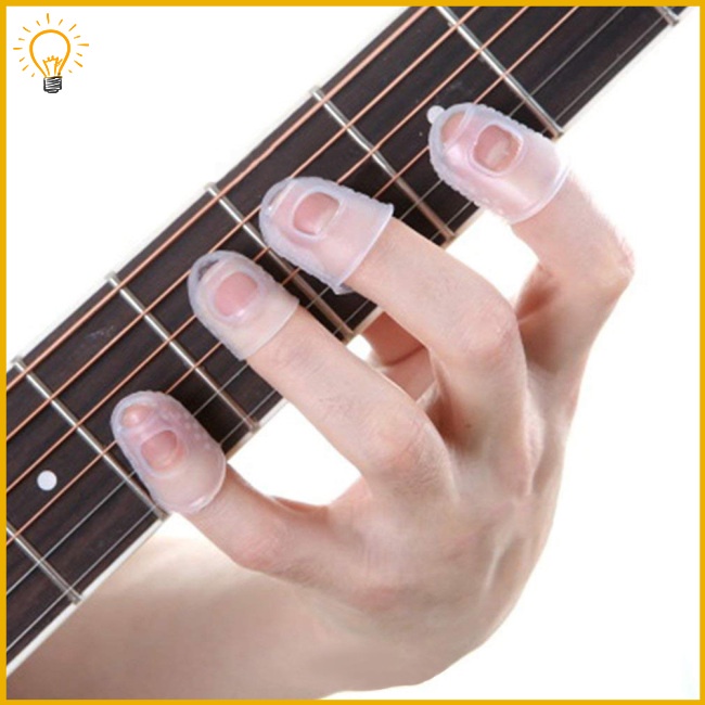 Set 5 Vỏ Bọc Ngón Tay Chống Trượt Giảm Đau Khi Chơi Đàn ukulele