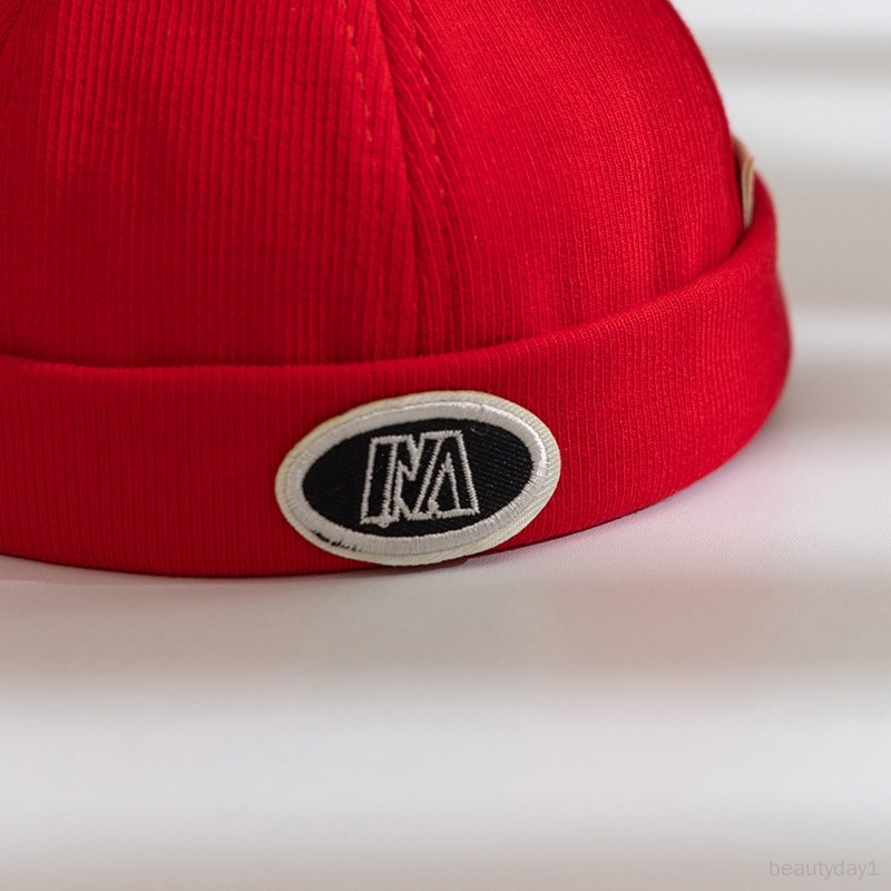 Mũ cotton Trơn Thêu Chữ Hoạt Hình Phong Cách Công Sở Cho Bé