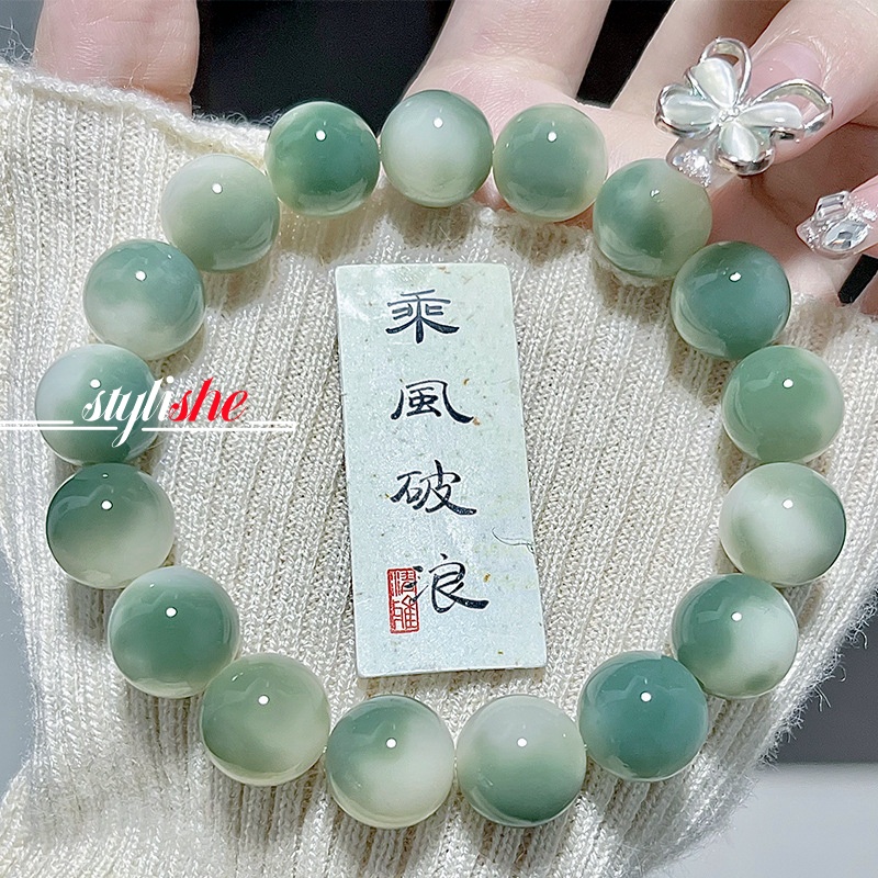 Vòng Tay Chuỗi Hạt Bồ Đề Nhiều Màu Sắc 11mm Phong Cách Trung Hoa Thời Trang Cho Nữ