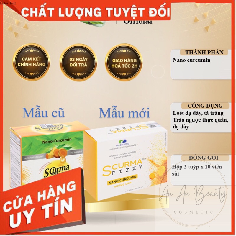 Scurma Fizzy - Viên Sủi Dạ Dày Nano Curcumin Hộp 2 Tuýp