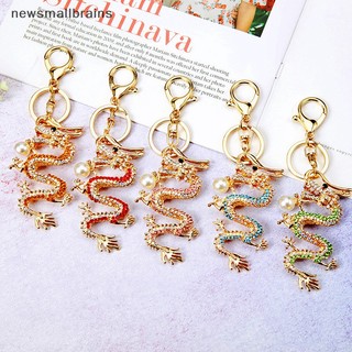 Mới móc khóa hình rồng đính đá phong cách trung hoa