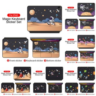 Premium tablet sticker for magic keyboard skin sticker 2022 ipad pro4 11 inch ipad pro 6 12.9 tablet sticker full decal cute cartoon protective keyboard cover film 2022/2021 cbjw