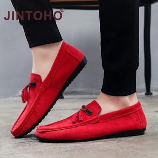Jintoho Giày Lười Da Lộn Thời Trang Cho Nam