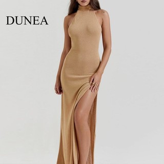 DUNEA Đầm DàI Hở Lưng Xẻ Tà QuyếN Rũ Cho Nữ