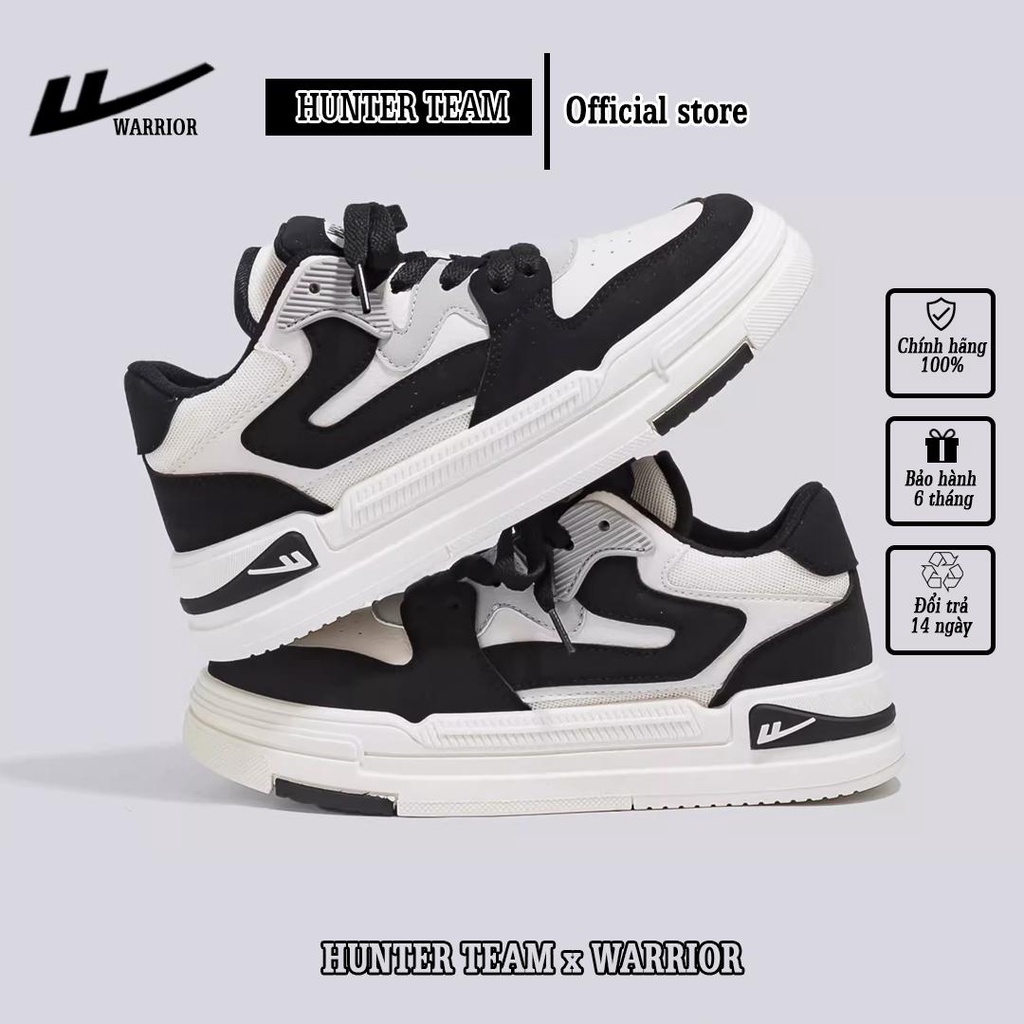 [HÀNG SẴN HÀ NỘI]Giày Sneaker thời trang Nam/Nữ cao cấp chính hãng Warrior kiểu dáng Chunky đế cao - W027