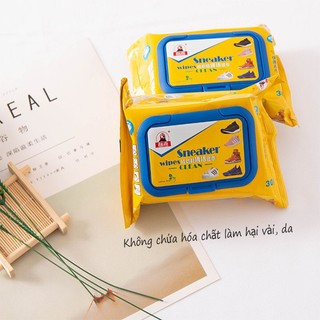 Khăn lau giày túi xách bỏ túi tiện lợi khăn ướt 30 tờ