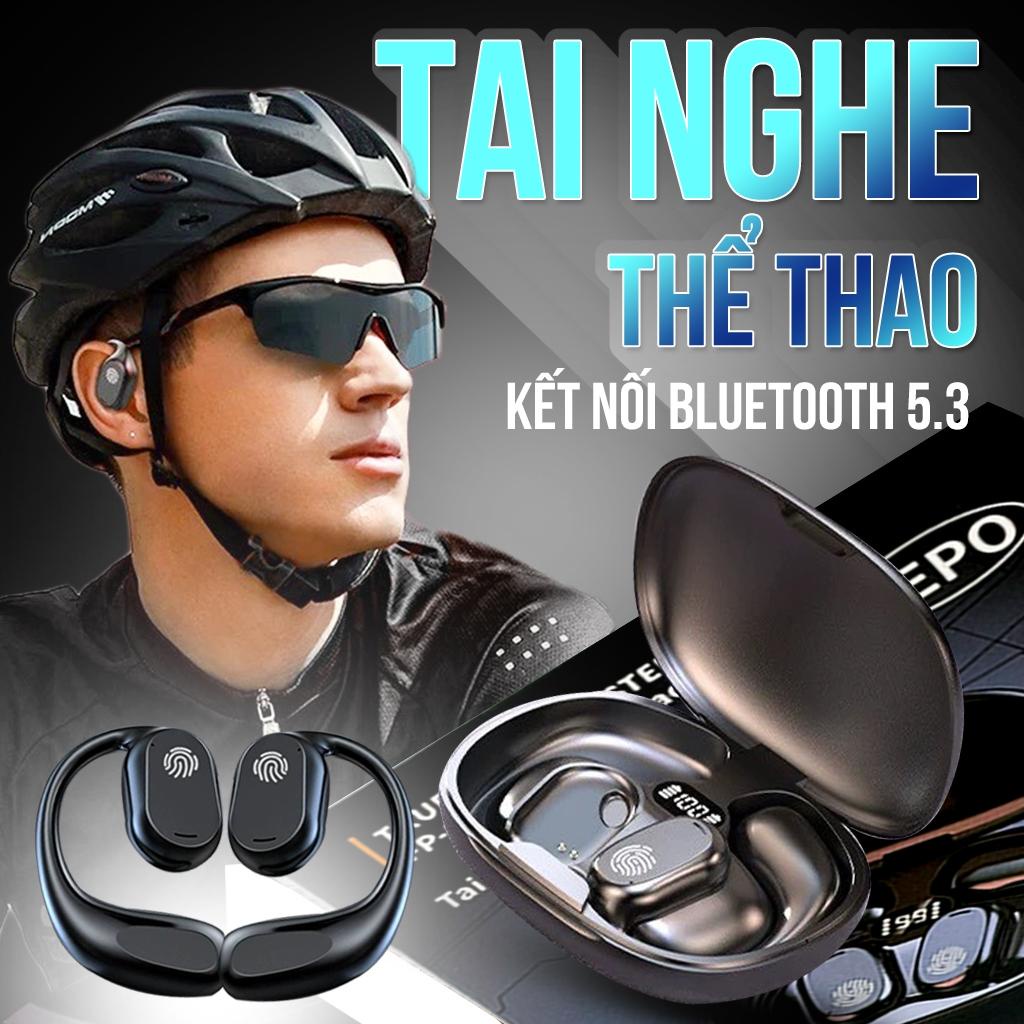 Tai nghe thể thao FEPO thông minh 5.3 kết nối bluetooth, cảm ứng vân tay, tích hợp micro, khử tiếng ồn, kiếm soát âm lượ