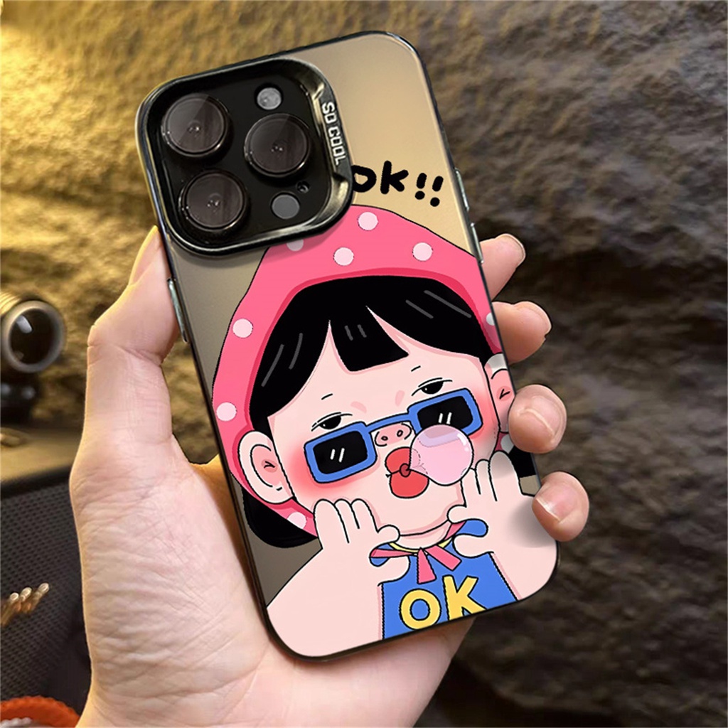 Ốp Điện Thoại Họa Tiết Cô Gái Độc Đáo Chống Sốc Cho IPhone 15 14 13 11 Pro XS Max X XR 12 Pro