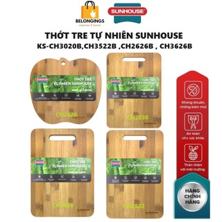 Thớt tre tự nhiên sunhouse ks-ch3020b,ch3522b ,ch2626b , ch3626b nhiều kích cỡ ,hình dáng