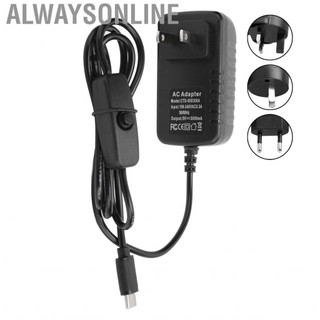 Alwaysonline Công tắc bật/tắt nguồn DC AC 5V 3A Type-C cho Raspberry Pi 4B