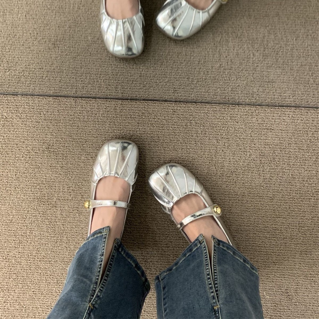 Mary jane Giày Búp Bê Da Đế Mềm Êm Chân Hợp Thời Trang