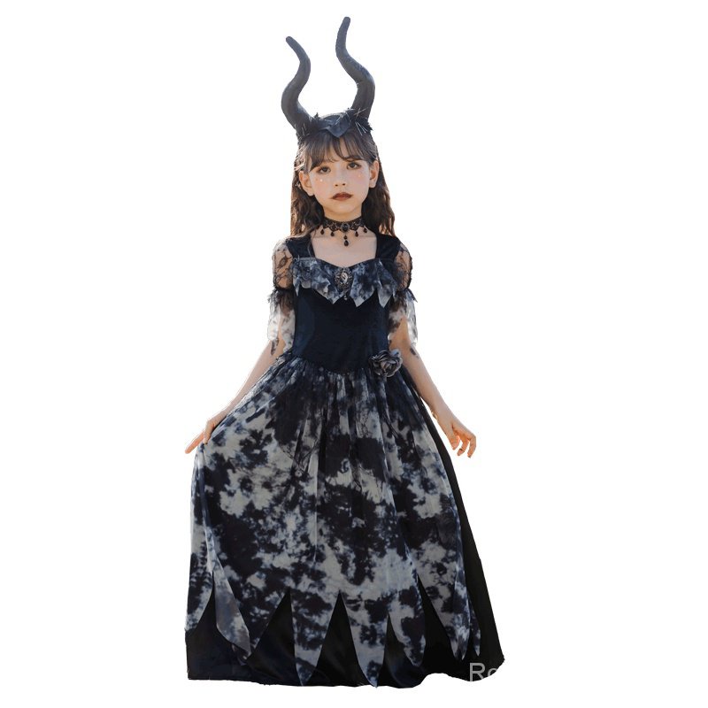 Bộ Đồ Hóa Trang Nữ Hoàng Ma Cà Rồng Cho Bé Gái Dịp halloween