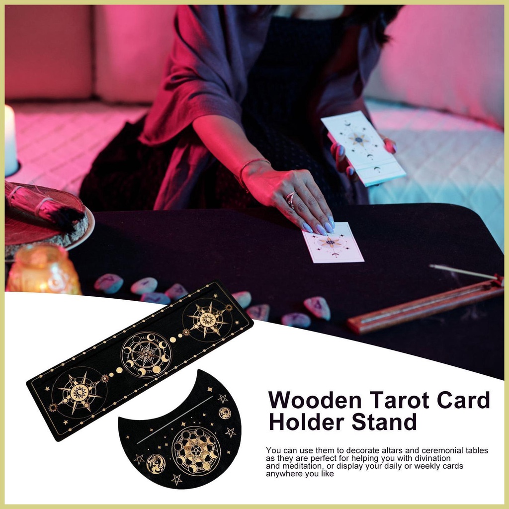 Giá Đỡ Bài tarot Chia Ngăn Bằng Gỗ Tiện Dụng