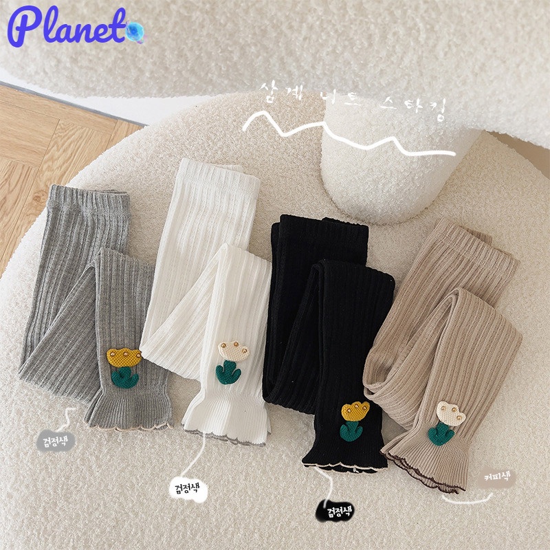 Planet Quần Legging Giữ Nhiệt Hình Hoa tulip Dễ Thương Cho Bé Gái