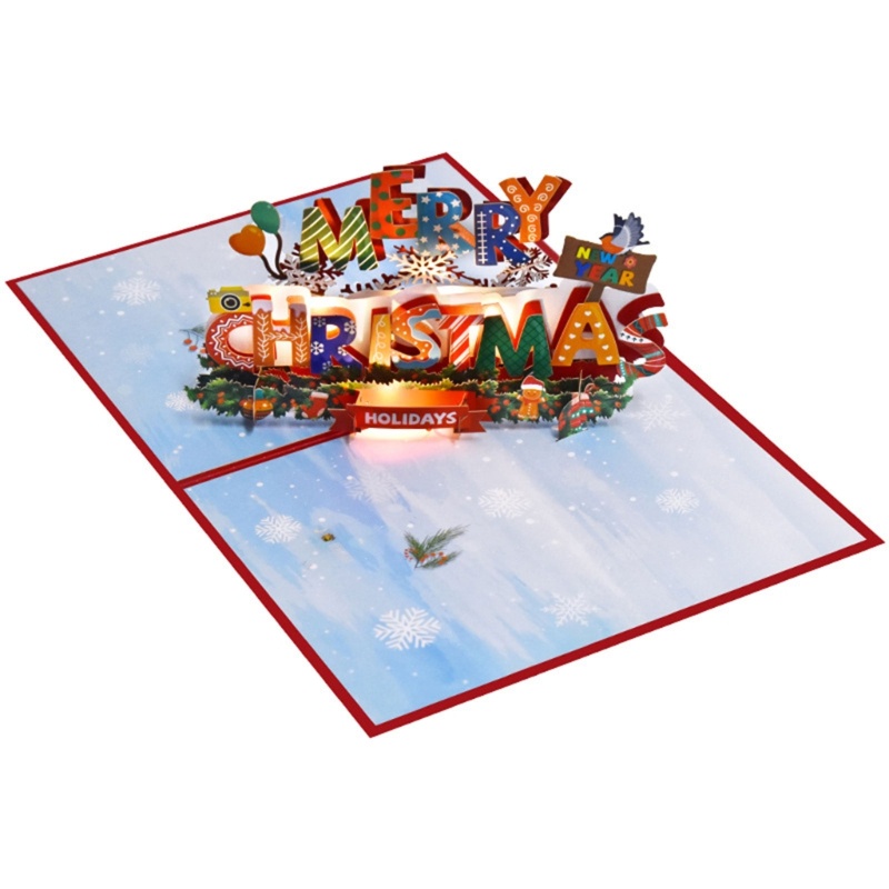 Thiệp Giáng Sinh 3d Có Nhạc Và Đèn