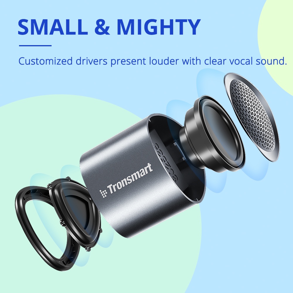Loa Bluetooth 5.3 Mini Di Động Tronsmart Nimo IPX7 - Đa Sắc 4 Màu - Stereo Pairing 2 Loa - Chính Hãng - BH 12 Tháng