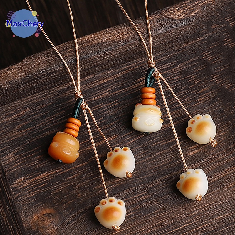 Dây Đeo Điện Thoại / Móc Khóa Hình Chân Mèo Đáng Yêu Chống Thất Lạc Cho Nữ Mới