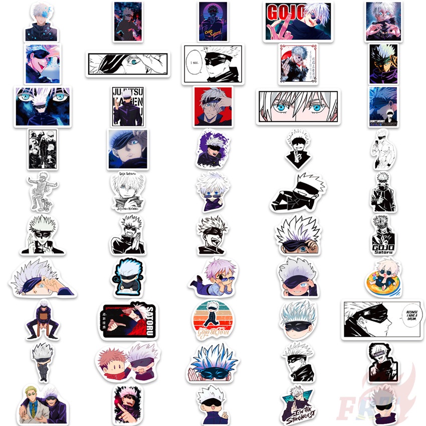 Bộ 100 Cái Phụ Kiện Chuyên Dụng Chất Lượng ❉ Hình Dán satoru gojo ❉ Tự Làm Thời Trang Không Thấm Nước doodle Decal Dán