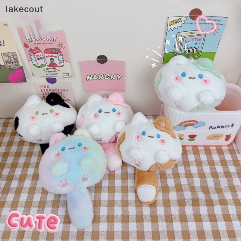 Lat Móc Khóa Hình Mèo Nhồi Bông Nhiều Màu Sắc Mềm Mại Dễ Thương Trang Trí Túi Xách / Quà Tặng Cho Trẻ Em