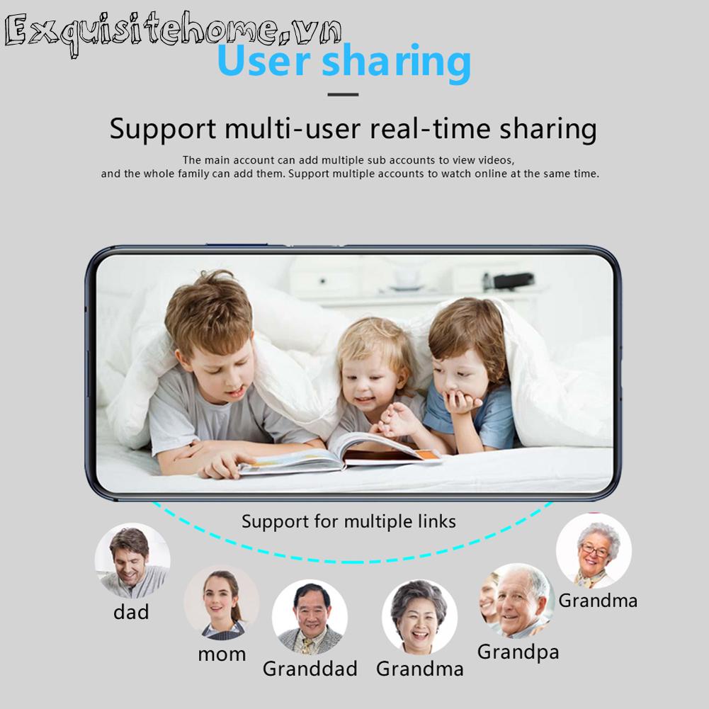 Camera An Ninh Không Dây wifi hd 1080p Góc Rộng 140 Độ Có Chế Độ Nhìn Ban Đêm / Trong Nhà / Ngoài Trời