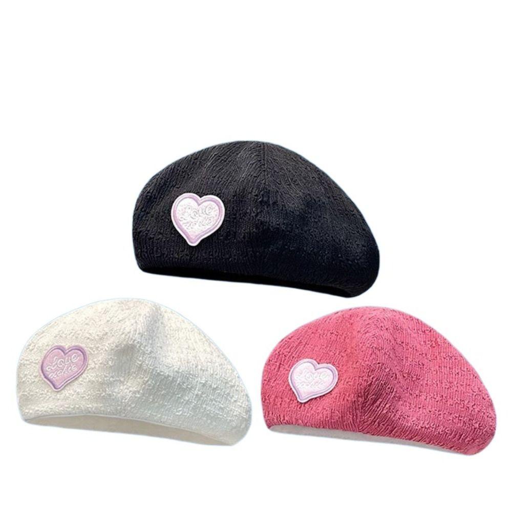 Stellaub Mũ beret Hình Trái Tim Phong Cách Hàn Quốc Dễ Phối Đồ Dành Cho Nữ
