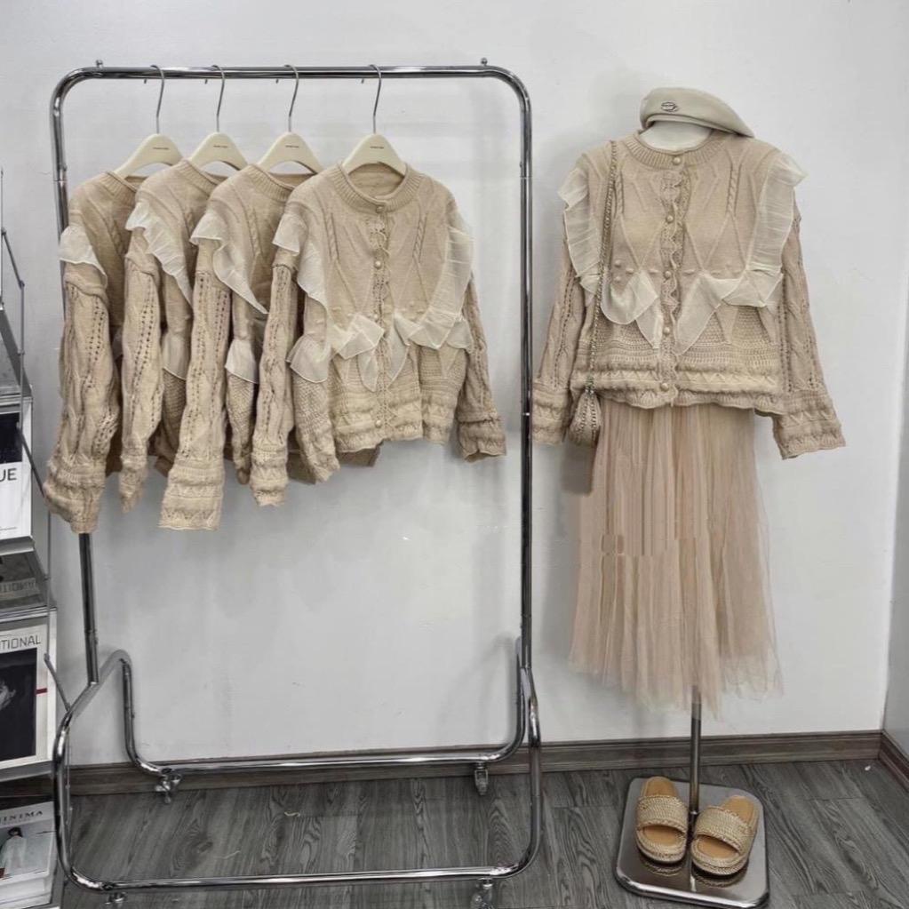 Áo len Be phối tơ bèo dài tay Vivienne Review