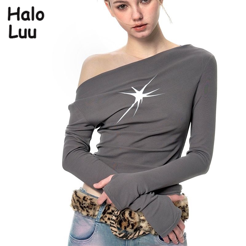 Halo  Luu áo phông áo thun nữ croptop baby tee Thời trang hàn quốc WTX2390AFB 36Z230908