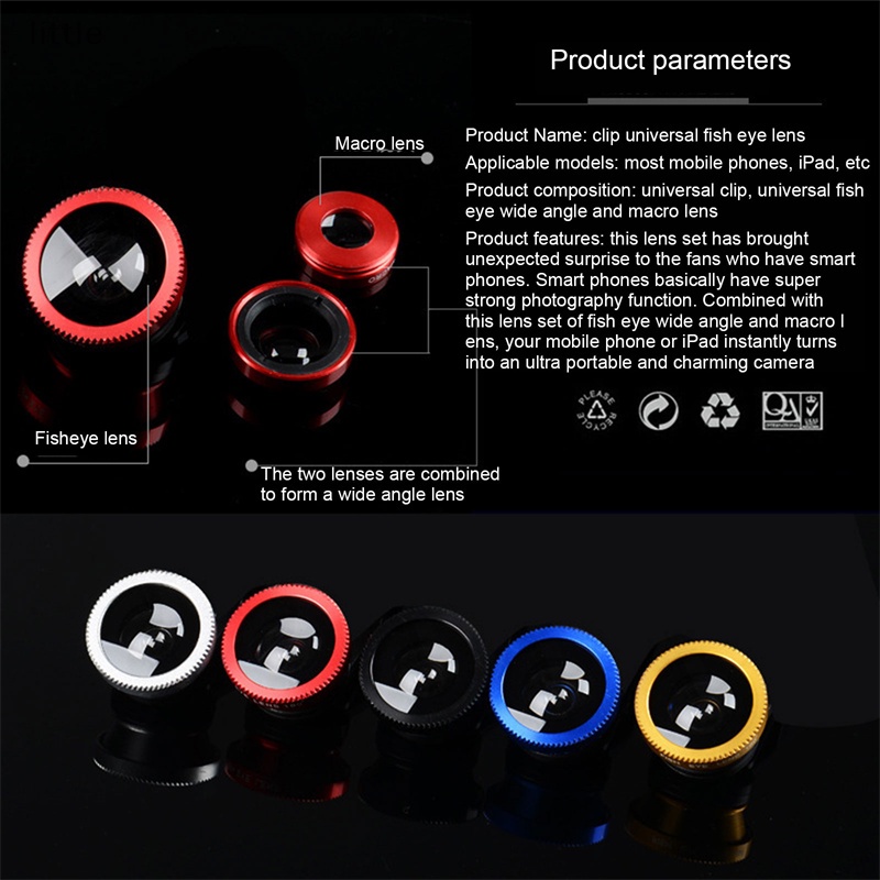 Vnlittle fish eye lens Điện Thoại Di Động Với Góc Nhìn Rộng