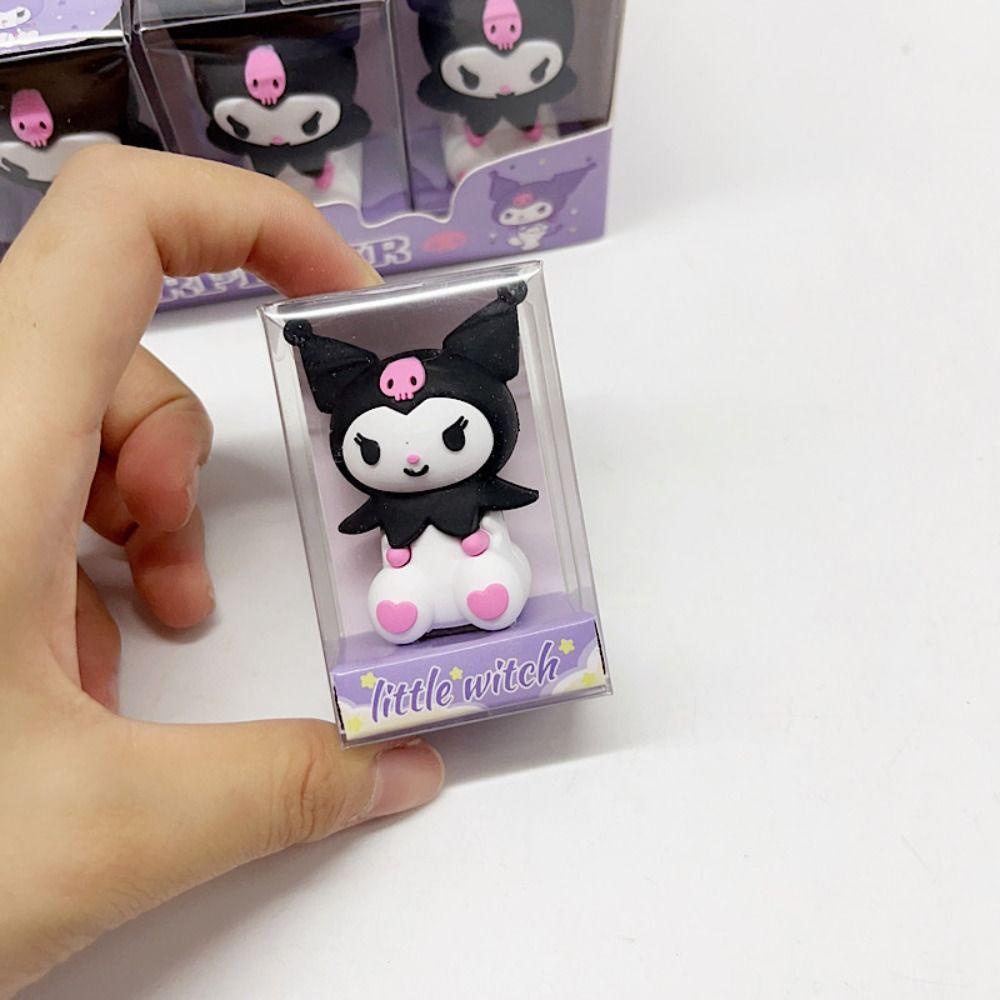 Lanfy Dụng Cụ Gọt Bút Chì Vẽ Hình Mèo kt kuromi melody Một Lỗ Bằng silicone kawaii
