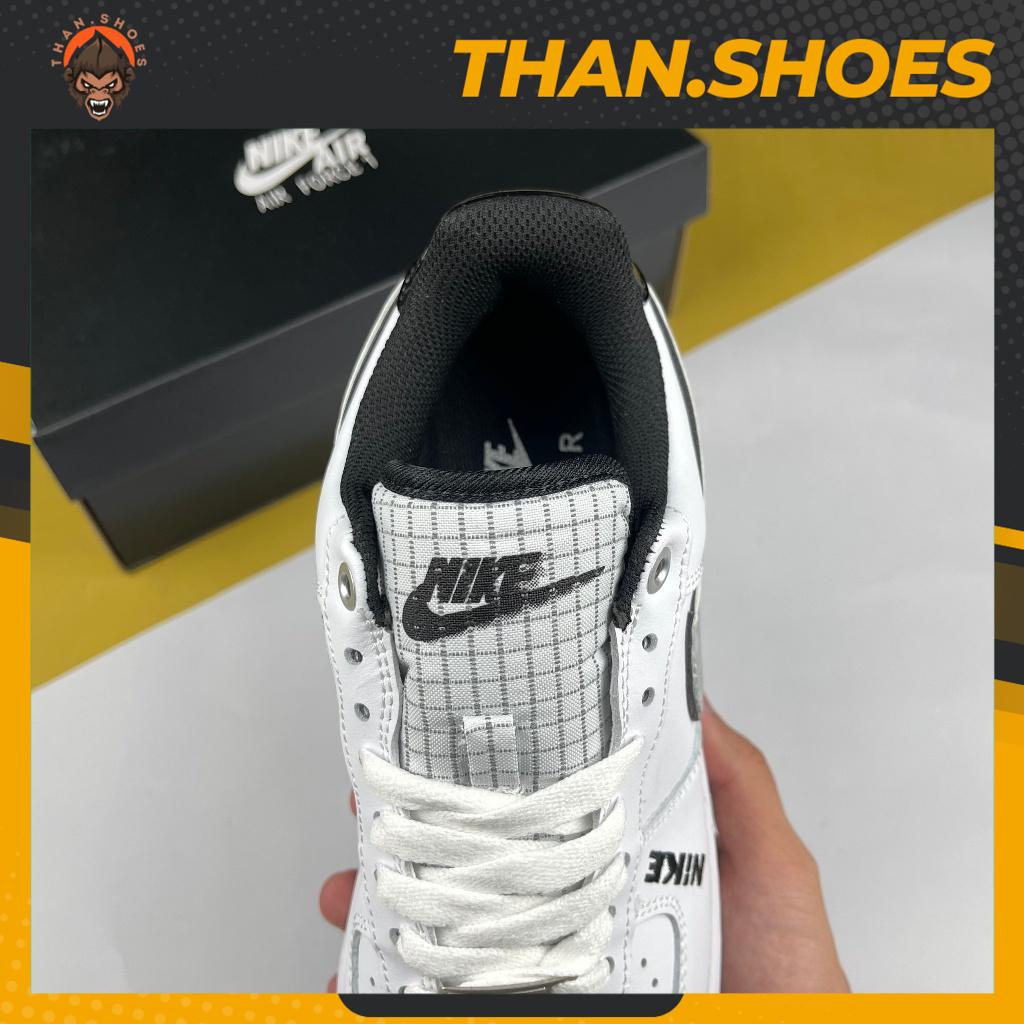 Giày AF1 07 LV8 Motocross White Grey Black, AF1 Trắng Móc Xám Đế Đen - Than.Shoes