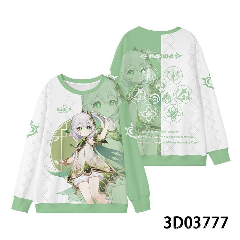 ★Genshin Impact★Keqing & ganyu Áo Khoác Có Mũ Trùm Đầu Hai Chiều nahida & scaramouche merchandise Vải