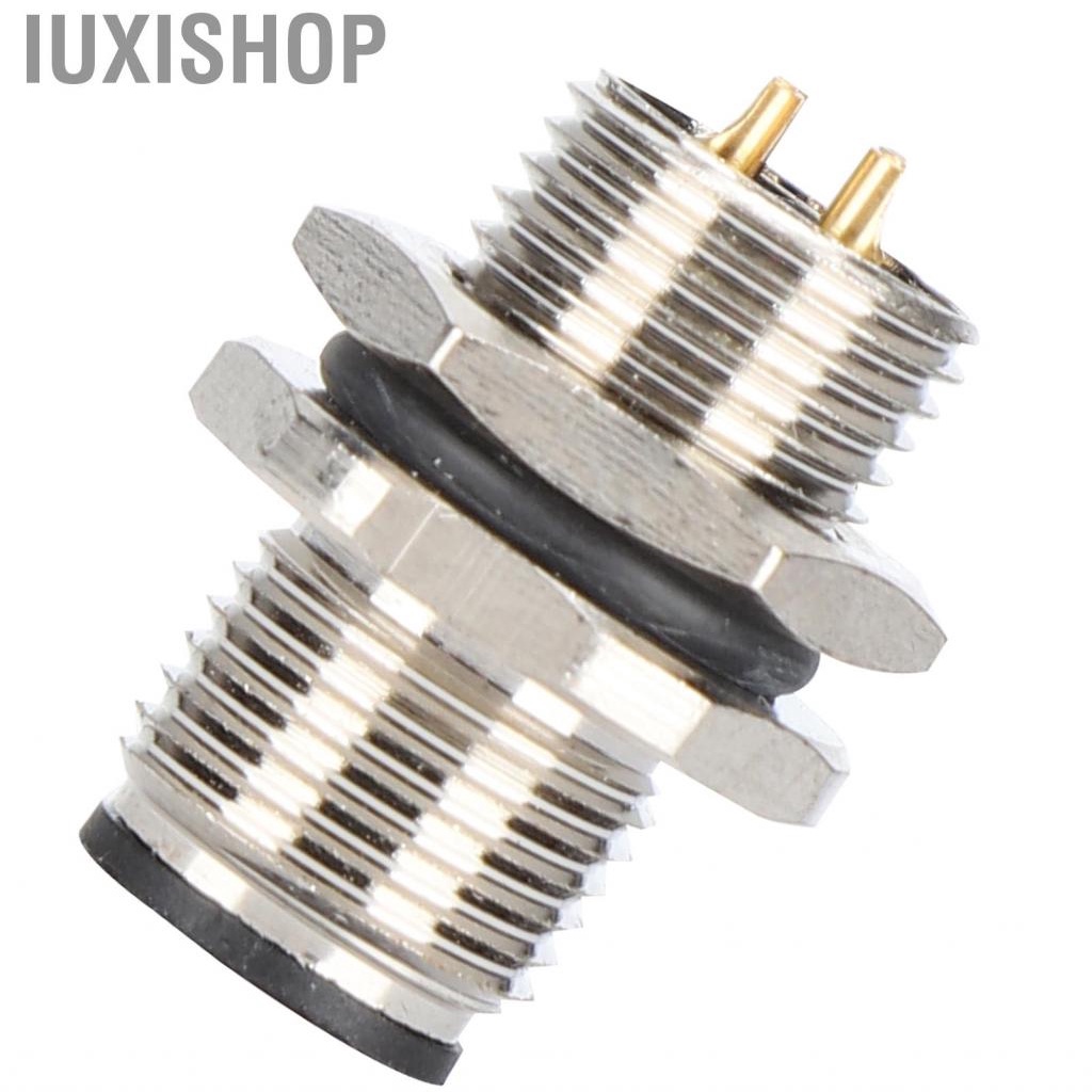 Iuxishop Brass Panel Mounted Socket Connector M12 4 Pin Plug 250V 4A