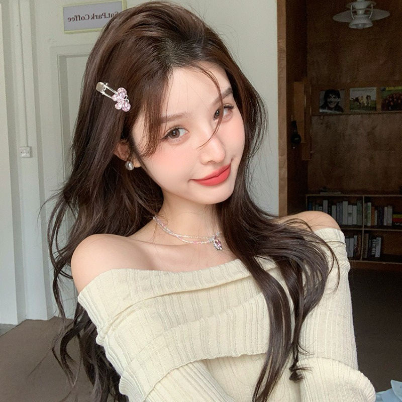 Bling bling!!!! Kẹp Tóc Hình Nơ Đính Đá Xinh Xắn Cho Nữ