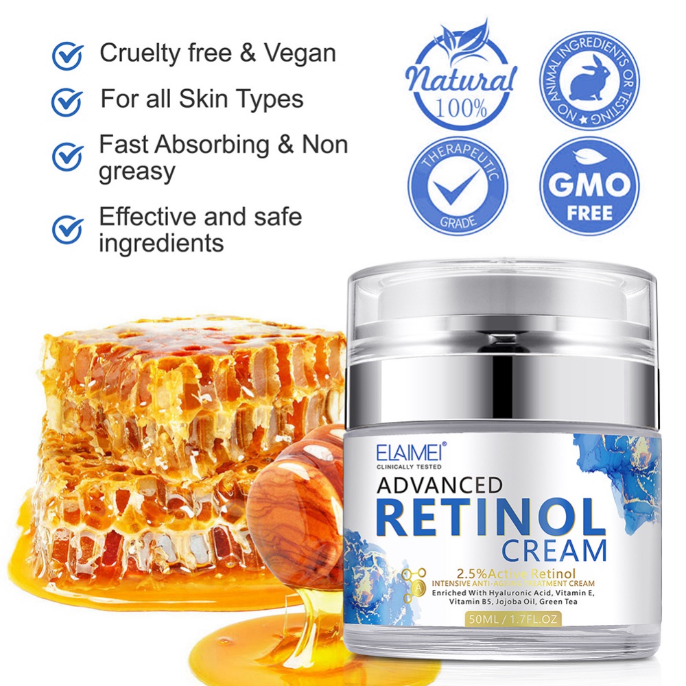 Retinol Kem Dưỡng Da Mặt 50g Làm Trắng Xóa Nếp Nhăn Chống Lão Hóa Dưỡng Ẩm