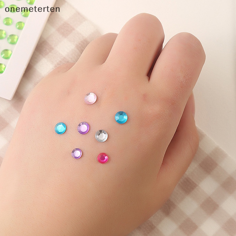 Rten Nhãn Dán Trang Trí Mặt / Mắt Tạm Thời Đính Đá Giả Kim Cương Dễ Thương Chống Nước Cho Bé Gái
