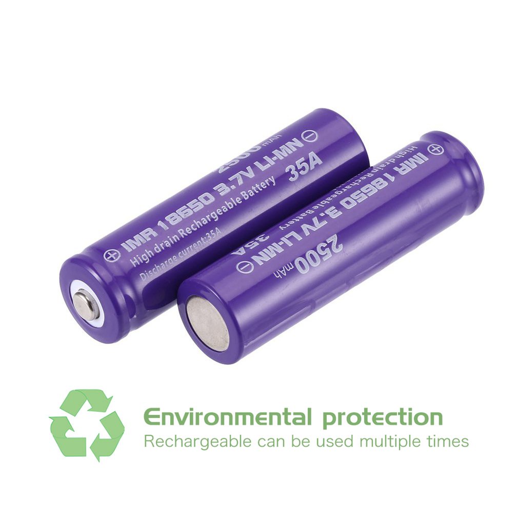 Battery Vtc6 3.7V 2500mAh Li-Ion Rechargeable 18650 C6 30A Batteries.